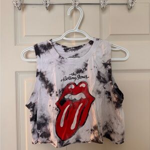The Rolling Stones Tie-Dye Muscle Tee - Black, White, Red